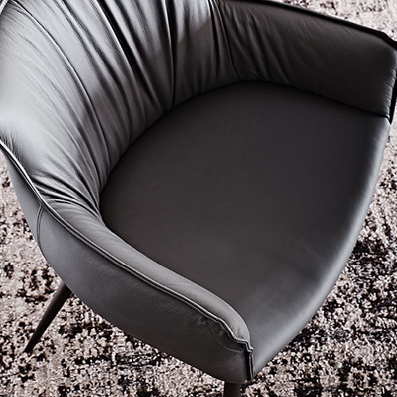 Industrial Arm Chair Metal Solid Back Dining Room Chair for Kitchen