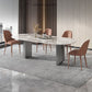 Stone Dining Table Traditional Luxury Dining Table with Double Pedestal Clearhalo 'Dining Tables & Seating' 'Dining Tables' 'dining_table' 'furn' 'furn_dining_table' 'Furniture' 'Kitchen & Dining Furniture' 1200x1200_f51b3a8f-8a43-4836-adb7-7ef1652837bf