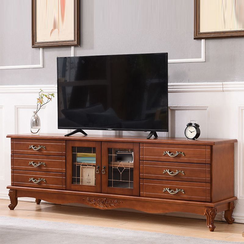 Console TV tradizionale Console multimediale per TV con contenitore chiuso e cassetti