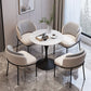 Modern 1/2/3/4/5 Pieces Dining Set Round Stone Dining Table for Dining Room Clearhalo 'Dining Room Sets' 'Dining Tables & Seating' 'dining_room_set' 'furn' 'furn_dining_room_set' 'Furniture' 'furniture_dining_room_set' 'Kitchen & Dining Furniture' 1200x1200_f51d5638-1e86-4c91-8907-b22fe2240c7a