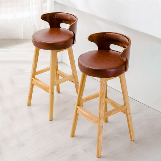 Contemporary Round Bar and Counter Stool Low Back Stool with 4 Legs Clearhalo 'Bar Furniture' 'Bar Stools' 'bar_stools' 'Furniture' 'furniture_bar_stools' 'Kitchen & Dining Furniture' 1200x1200_f51e444a-588c-4ecb-817c-ce898f282a77