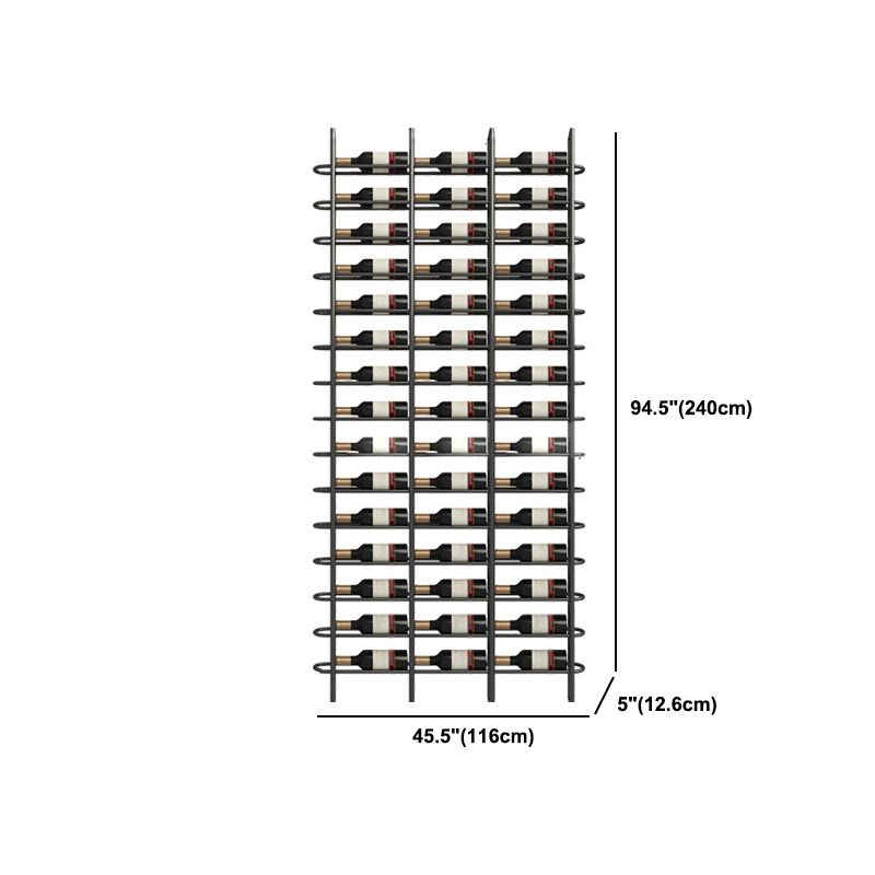 Industriële wijnfleshouder vloer wijnrek in mat zwart