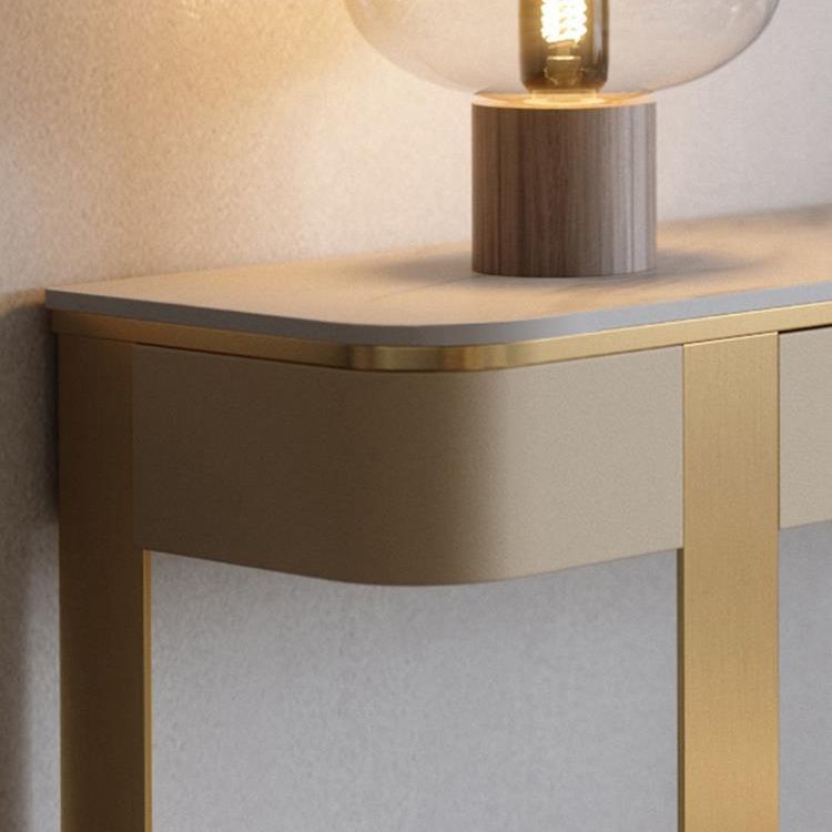 Mesa de acento de consola Glam Glam Table de sofá de la consola Half Moon para Hall para Hall