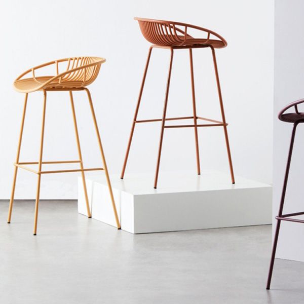 Modern Style Bar-stool Metal Counter Bar Stool with Metal Legs for Kitchen Clearhalo 'Bar Furniture' 'Bar Stools' 'bar_stools' 'furn' 'furn_bar_stools' 'Furniture' 'furniture_bar_stools' 'Kitchen & Dining Furniture' 1200x1200_f523289a-00b8-402f-bbfc-a614ff6ec0ed