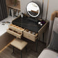 3 Drawers Make-up Vanity with Stool Stone Top Modern Dressing Table