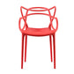 Nordic Style Arm Side Chairs Open Back Chairs with Plastic Legs for Kitchen