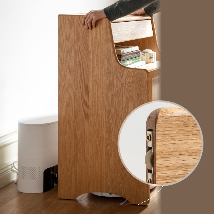 Glass Paned Living Room Contemporary Solid Wood Accent Cabinet with Drawer Clearhalo 'Cabinets & Chests' 'cabinets_chests' 'furn' 'furn_cabinets_chests' 'Furniture' 'Living Room Furniture' 1200x1200_f5256e3f-d67b-47bb-b5be-b10cfd10d3b3