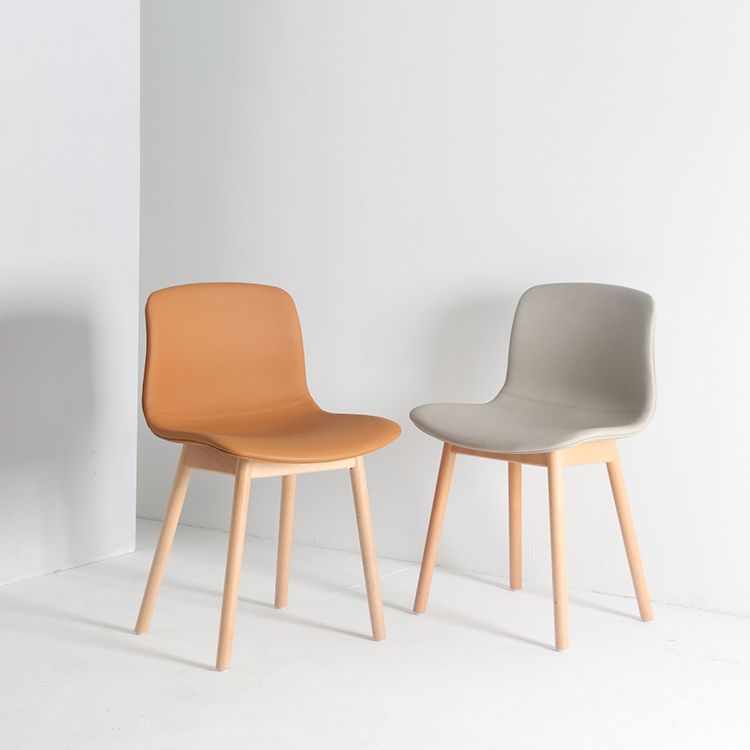 Contemporary Wood Dining Chairs Upholstered Armless Dining Chairs for Restaurant Clearhalo ' kitchen&dining_furn' 'Dining Chairs' 'Dining Tables & Seating' 'dining_chair' 'furn' 'furn_dining_chair' 'Furniture' 'furniture_dining_chair' 'Kitchen & Dining Furniture' 'kitchen' 1200x1200_f525a724-286c-4dfb-9d28-985754ff1404