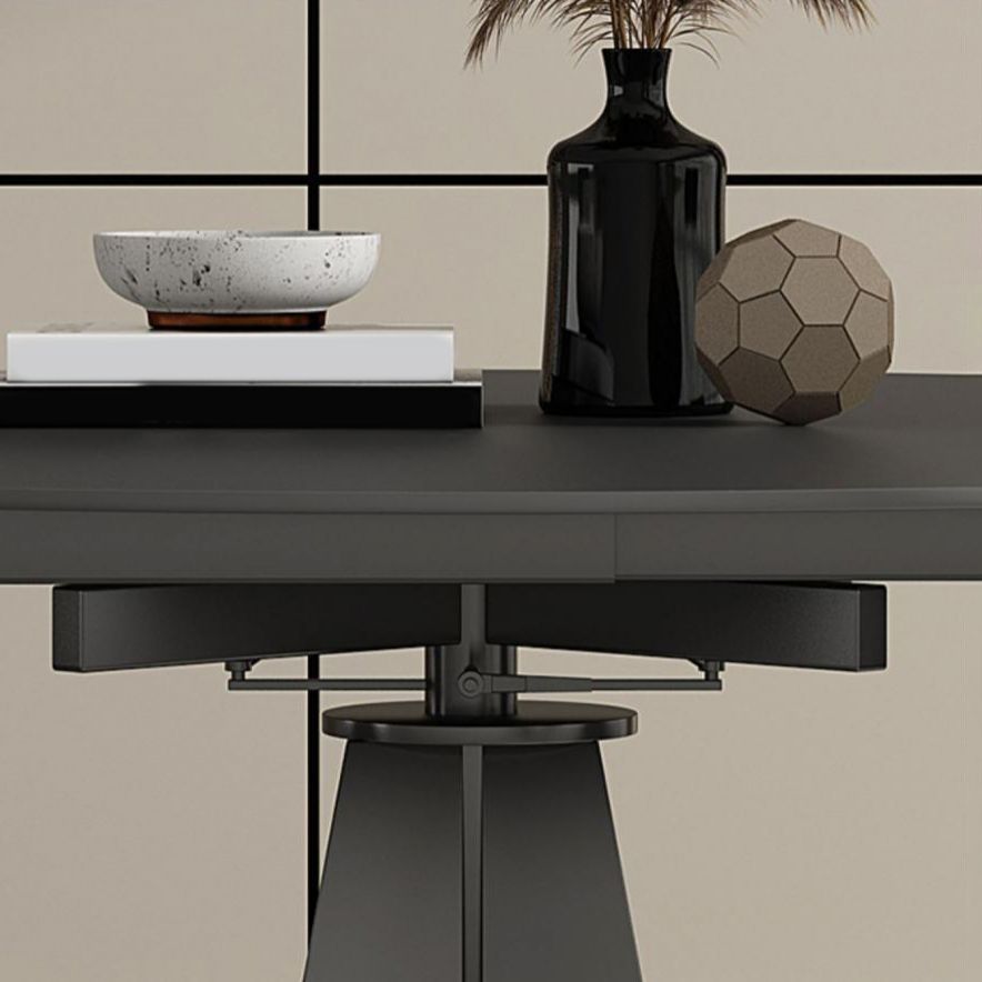 Runder Esstisch-Set aus gesintertem Stein im modernen Stil, 1/3/4/7-teiliges Esstisch-Set