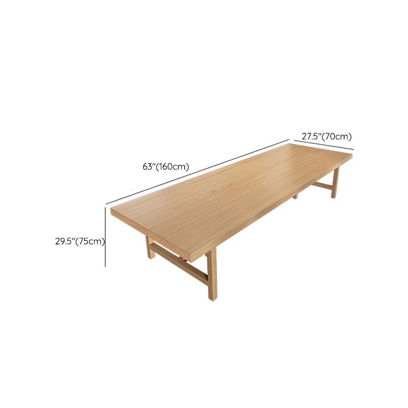 Rectangular Shaped Office Conference Table 4 Legs Task Desk in Brown Clearhalo 'furn' 'furn_office_desk' 'Furniture' 'Office Desks' 'Office Furniture' 'office_desk' 1200x1200_f5290771-c035-446c-bc9b-84970a38629b