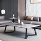 15.7"Tall Steel Sled Base Rectangular Slate Top Coffee Table
