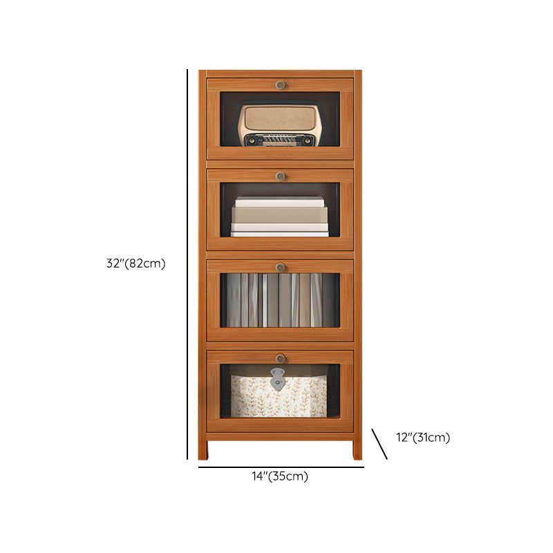 Mid-Century Modern 13.8"W Accent Chest Rectangle Side Cabinet in Brown Clearhalo 'Cabinets & Chests' 'cabinets_chests' 'furn' 'furn_cabinets_chests' 'Furniture' 'Living Room Furniture' 1200x1200_f529e4e9-0abd-4ff2-b2dd-720959b3737c