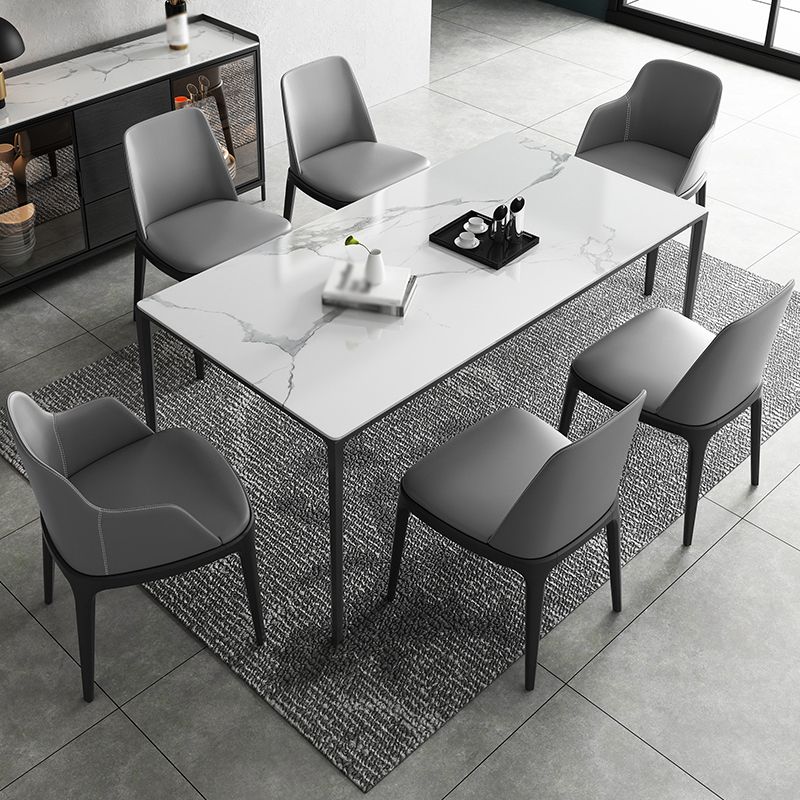 Rectangle Dining Site Table Simplicity Style Stone Furniture with 4-foot Clearhalo ' dining_table' 'Dining Tables & Seating' 'Dining Tables' 'furn' 'furn_dining_table' 'Furniture' 'furniture_dining_table' 'Kitchen & Dining Furniture' 'kitchen&dining_furn' 'kitchen' 'kitchen_dining_table' 1200x1200_f52c29a6-3a07-43ee-9031-aa177484c34d