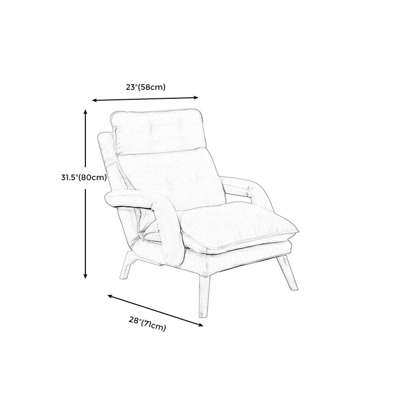 23,62 "largeur x 27,95" chaise convertible profonde avec quatre jambes de base et biscuit en arrière