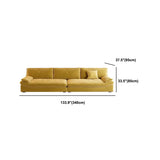 Zeitgenössisches Kissen Oberarmsofa genähte Kissen -Rückensofa in Gelb