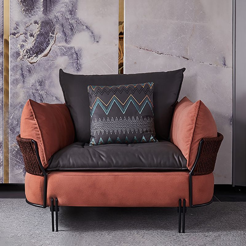 Ultra-Modern Faux Leather Square Arm Sofa with Loose Back Stain Resistant Standard Sofa Clearhalo 'furn' 'furn_sofas' 'Furniture' 'furniture_sofas' 'kitchen' 'kitchen_sofas' 'Living Room Furniture' 'Sofa' 'sofas' 1200x1200_f52e9c3c-debe-4c61-b6d4-94e0fc0d9551