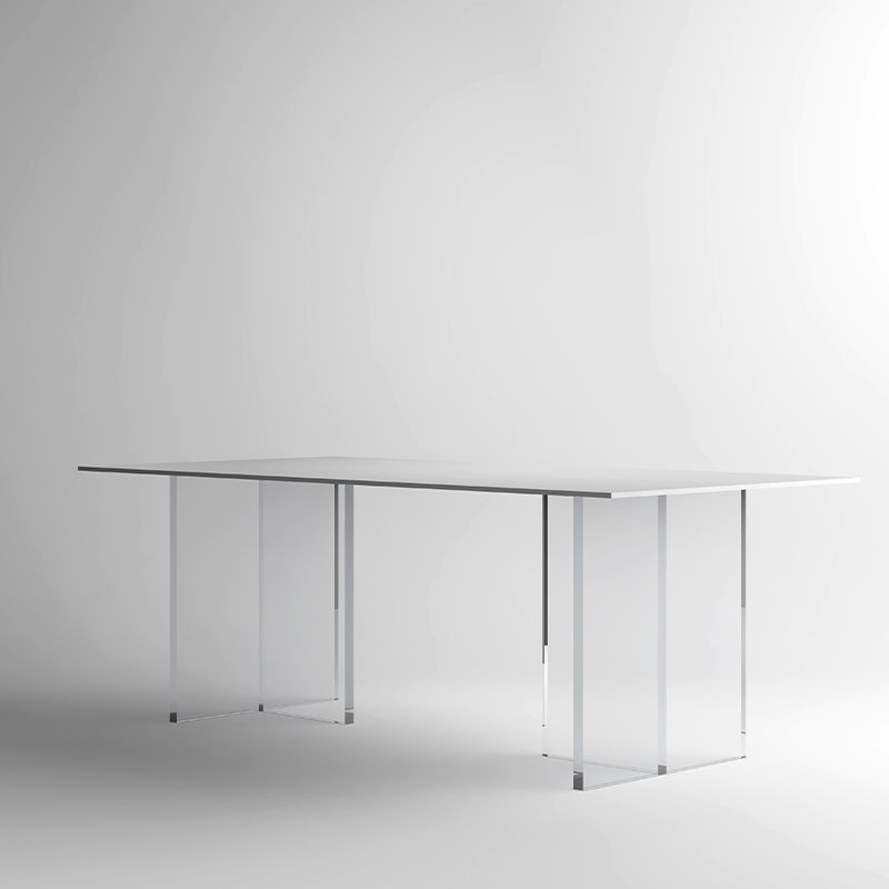 Acrylic Contemporary Rectangular Dining Table Sintered Stone Table for Dining Room and Kitchen Clearhalo ' dining_table' 'Dining Tables & Seating' 'Dining Tables' 'furn' 'furn_dining_table' 'Furniture' 'furniture_dining_table' 'Kitchen & Dining Furniture' 'kitchen&dining_furn' 'kitchen' 'kitchen_dining_table' 1200x1200_f52ec4c7-c5d2-4082-92bf-a20969c04442