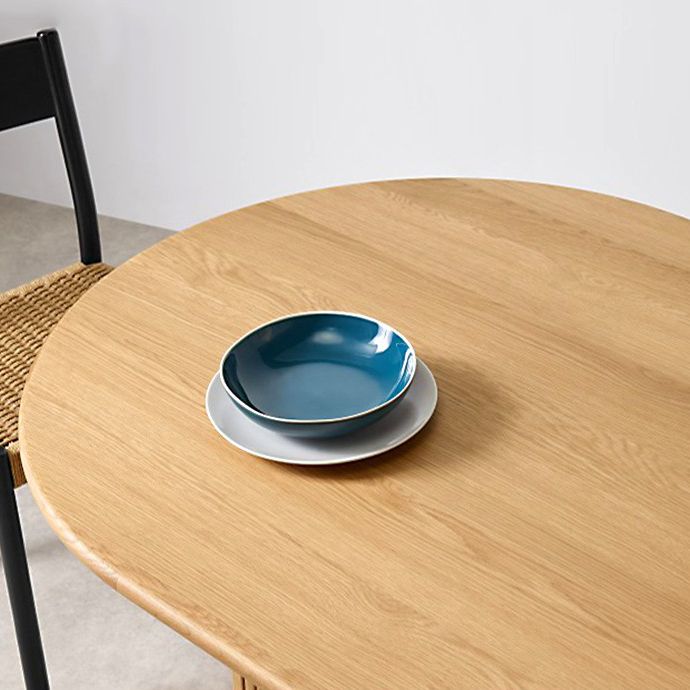 Contemporary Solid Wood Table Oval Double Pedestal Home Kitchen Furniture Clearhalo ' dining_table' 'Dining Tables & Seating' 'Dining Tables' 'furn' 'furn_dining_table' 'Furniture' 'furniture_dining_table' 'Kitchen & Dining Furniture' 'kitchen&dining_furn' 'kitchen' 'kitchen_dining_table' 1200x1200_f52ee921-0d6b-49f6-bb57-232b2aa7bfee