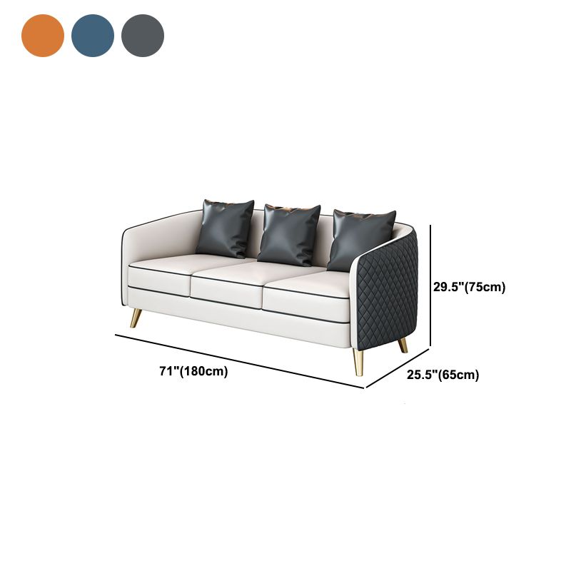 Faux Leather Contemporary Standard Sofa Sloped Arm Sofa for Living Room Clearhalo 'furn' 'furn_sofas' 'Furniture' 'Living Room Furniture' 'Sofa' 'sofas' 1200x1200_f52ff210-1e37-4fac-86cf-b1b0f036bd54
