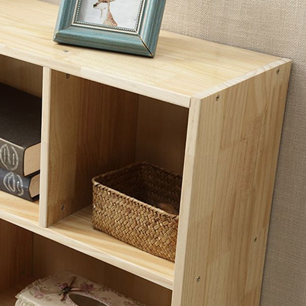 Natural Colour Wooden Standard Bookcase Contemporary Closed Back Bookshelf Clearhalo 'Bookcases' 'furn' 'furn_bookcases' 'Furniture' 'Office Furniture' 1200x1200_f5309945-2995-480e-b4e8-4c41b652eab7