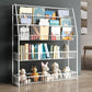 5 Levels Metal Bookcase Closed Back Shelf Bookcase for Study Room