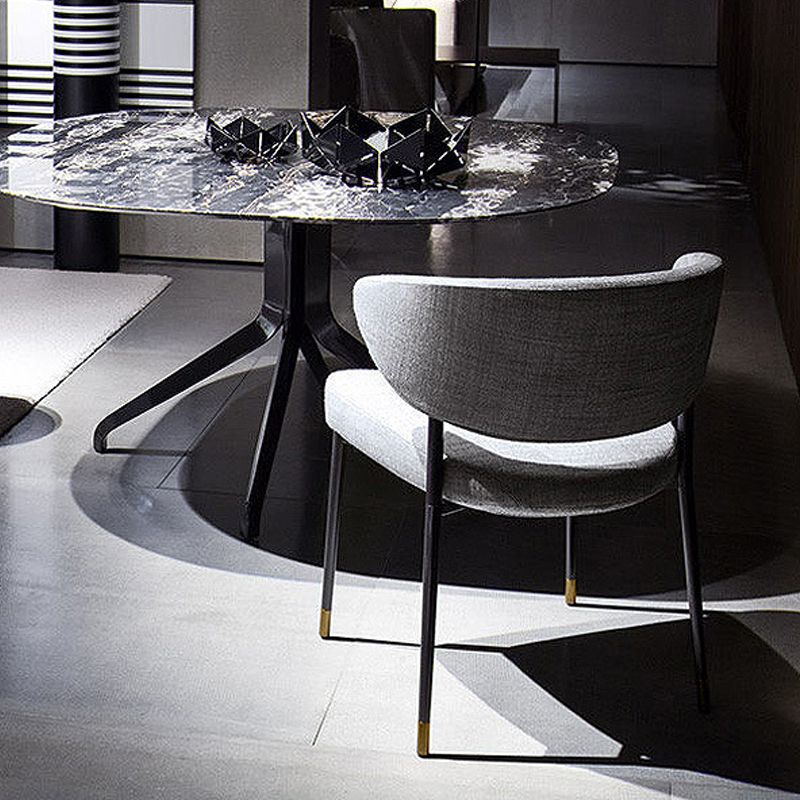 Contemporary Fabric Home Side Chair Open Back Matte Finish Dining Chair Clearhalo ' kitchen&dining_furn' 'Dining Chairs' 'Dining Tables & Seating' 'dining_chair' 'furn' 'furn_dining_chair' 'Furniture' 'furniture_dining_chair' 'Kitchen & Dining Furniture' 'kitchen' 1200x1200_f532c75e-7f66-4d79-a94c-94b452b651ff