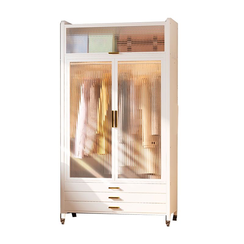 Combinaison de style moderne armoire en verre armoire pour chambre à coucher