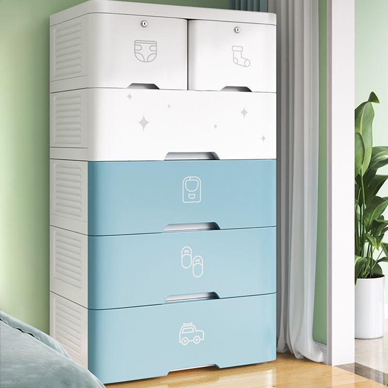 Pink and Blue Non-Hanging Armoire Modern Plastic Storage Cabinet with Drawers Clearhalo 'Armoires & Wardrobes' 'armoires_wardrobes' 'Bedroom Furniture' 'furn' 'furn_armoires_wardrobes' 'Furniture' 1200x1200_f5339be7-6689-4066-b361-9499eb191282