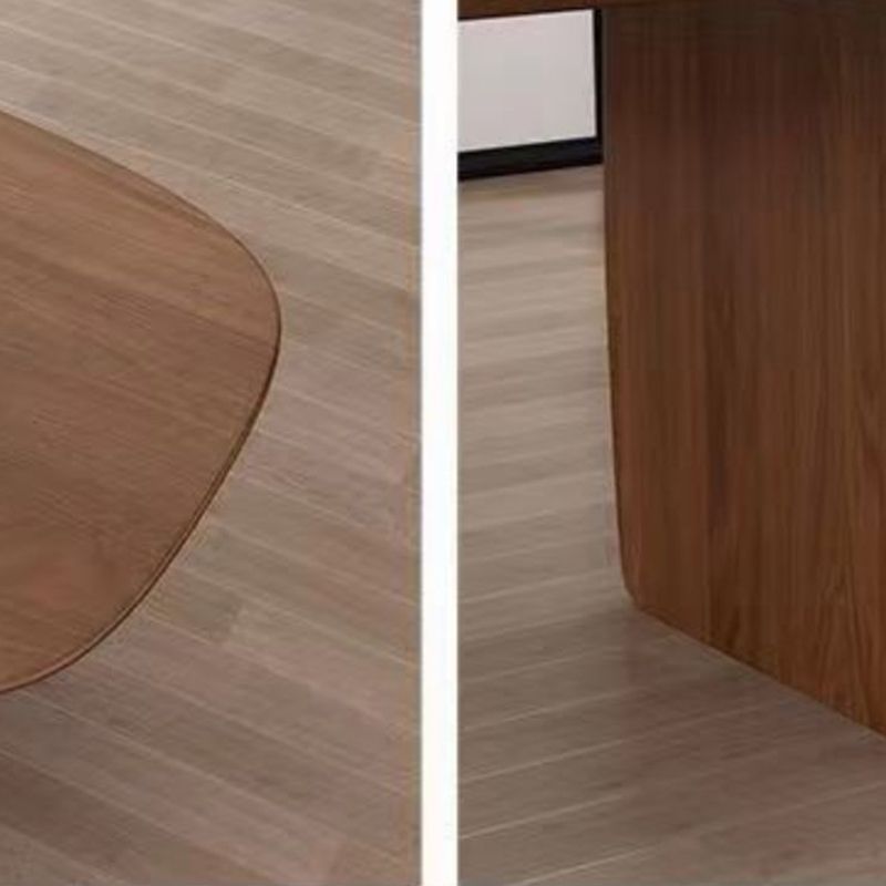 Modern Oval Office Desk Solid Wood Writing Desk for Home Office Clearhalo 'furn' 'furn_office_desk' 'Furniture' 'Office Desks' 'Office Furniture' 'office_desk' 1200x1200_f533a1e5-30e0-4f23-9aa7-814ef5369174