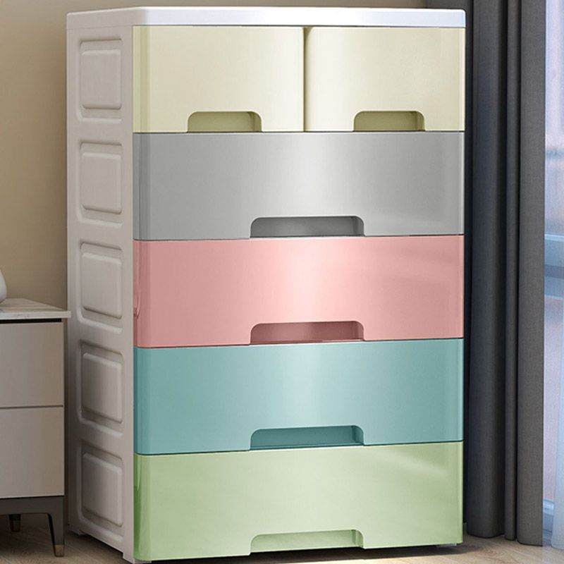 Non-Hanging Wardrobe Armoire Modern Plastic Storage Cabinet with Legs