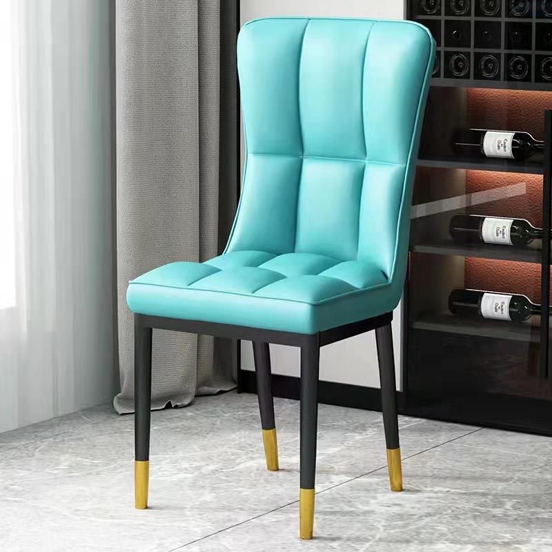 Glam Chair Parsons Chair Leather Dining Furniture in Matte Finish Clearhalo 'Dining Chairs' 'Dining Tables & Seating' 'dining_chair' 'furn' 'furn_dining_chair' 'Furniture' 'Kitchen & Dining Furniture' 1200x1200_f533fc1a-ab9d-4a92-85ba-b8bf2e6bcb1d