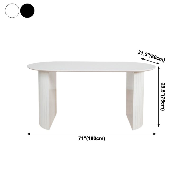 Solid Wood Contemporary Oval Dining Table Double Pedestal Table for Dining Room Clearhalo ' dining_table' 'Dining Tables & Seating' 'Dining Tables' 'furn' 'furn_dining_table' 'Furniture' 'furniture_dining_table' 'Kitchen & Dining Furniture' 'kitchen&dining_furn' 'kitchen' 'kitchen_dining_table' 1200x1200_f535737c-fe10-4a3b-91d7-84f33798ca28