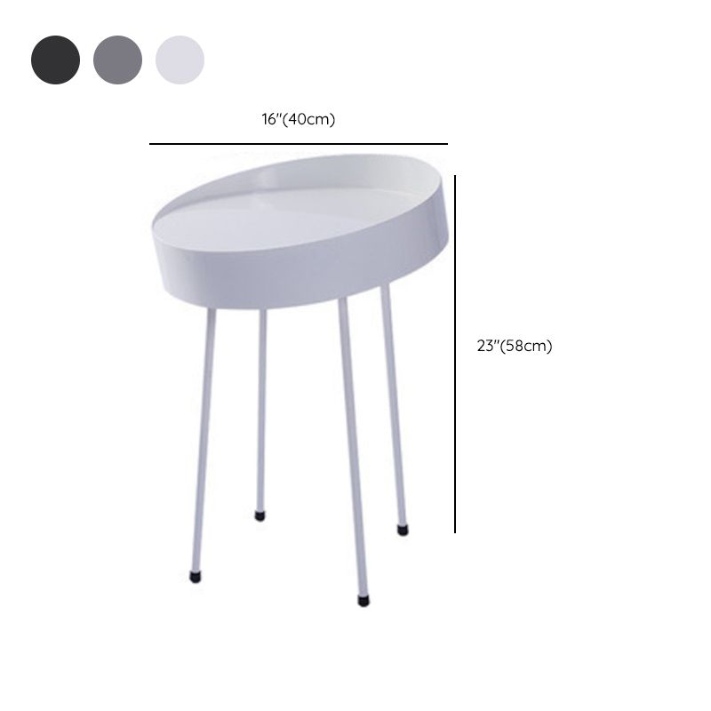 Mid-Century Modern Coffee Table with 4 Legs and Iron Round Top Clearhalo 'Coffee & Accent Tables' 'Coffee Tables' 'coffee_tables' 'furn' 'furn_coffee_tables' 'Furniture' 'Living Room Furniture' 1200x1200_f535d759-cd51-414b-8a6a-afa690b38c44