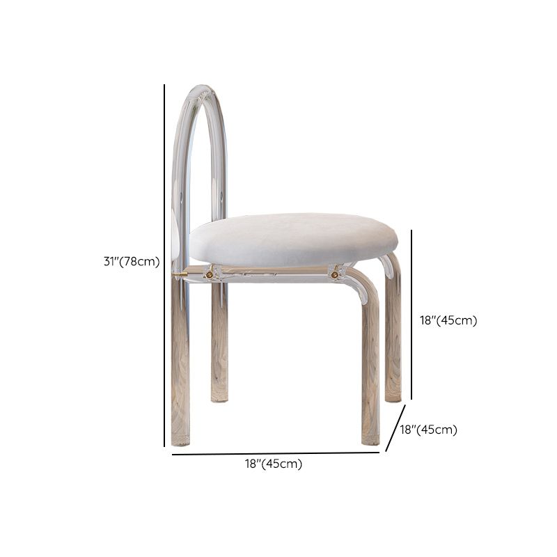 Set da pranzo in pietra bianca con sedie acriliche 1/2/5/7 PC set di dinette moderne