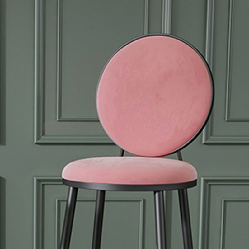 Glam Round Bar and Counter Stool Metal Low Back Stool with 4 Legs Clearhalo 'Bar Furniture' 'Bar Stools' 'bar_stools' 'furn' 'furn_bar_stools' 'Furniture' 'furniture_bar_stools' 'Kitchen & Dining Furniture' 1200x1200_f53ca1fb-eb0a-4f05-bd2a-93505ce01e70