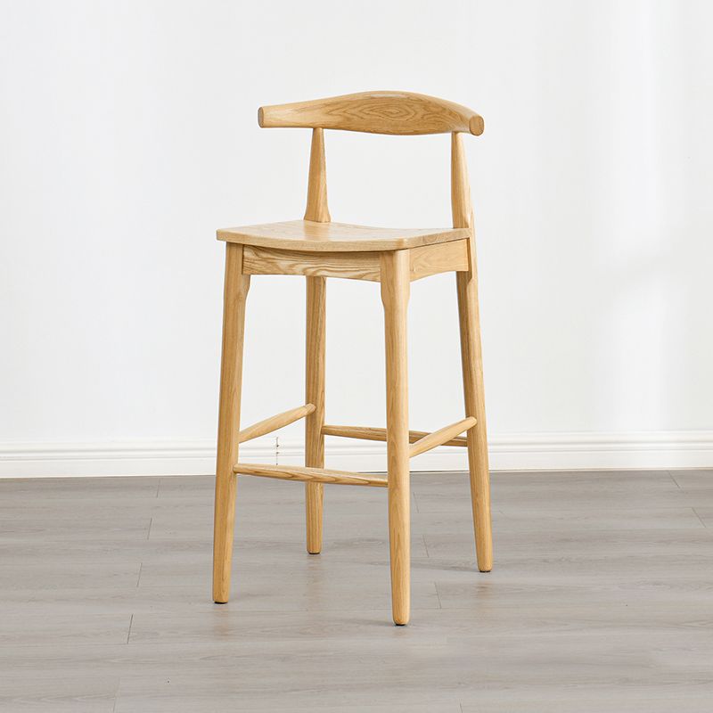 Industrial Style Counter Chair Solid Wood Footrest Counter Stool for Restaurant Clearhalo 'Bar Furniture' 'Bar Stools' 'bar_stools' 'furn' 'furn_bar_stools' 'Furniture' 'Kitchen & Dining Furniture' 1200x1200_f53d94d0-5f3c-4583-b4b3-c797602f5329