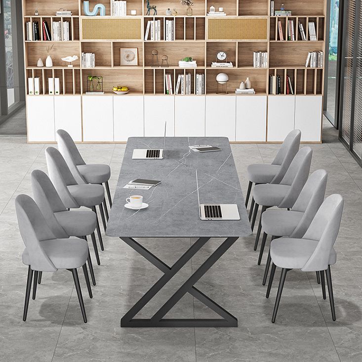 Rectangle Dinette Table Industrial Stone Dinner Room Kitchen Table for Indoor Clearhalo ' dining_table' 'Dining Tables & Seating' 'Dining Tables' 'furn' 'furn_dining_table' 'Furniture' 'furniture_dining_table' 'Kitchen & Dining Furniture' 'kitchen&dining_furn' 'kitchen' 'kitchen_dining_table' 1200x1200_f53f8950-01b3-466e-84e2-40fbf7a8ec14