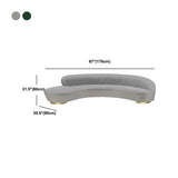 現代の湾曲したソファウール埋め込み型アームソファ幅35.43インチ幅
