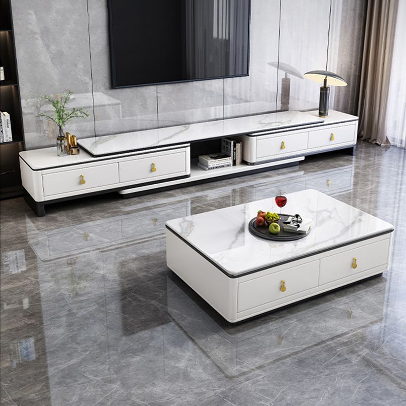 Stone TV Media Console Contemporary Stand Console with Drawers Clearhalo 'furn' 'furn_tv_stands_entertainment_centers' 'Furniture' 'Living Room Furniture' 'TV Stands & Entertainment Centers' 'TV Stands & Media Storage Furniture' 'tv_stands_entertainment_centers' 1200x1200_f54459f8-2eb0-45cb-8750-5c842db51569