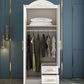 French Country White Wardrobe Armoire Engineered Wood Wardrobe Closet Clearhalo 'Armoires & Wardrobes' 'armoires_wardrobes' 'Bedroom Furniture' 'furn' 'furn_armoires_wardrobes' 'Furniture' 1200x1200_f54590a9-e344-46ca-b8af-7b8774643593