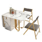 Modern Simple Dining Table Collapsible Dinner Table with Metal Base for Dining Room Clearhalo 'Dining Tables & Seating' 'Dining Tables' 'dining_table' 'furn' 'furn_dining_table' 'Furniture' 'Kitchen & Dining Furniture' 1200x1200_f546d6ab-88c5-4783-9d7e-9136d16d5a0c