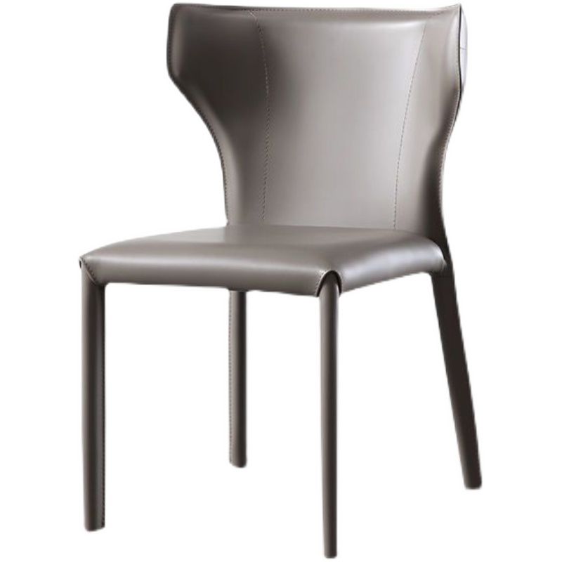 Contemporary Kitchen Leather Dining Chair Wingback Parsons Chair Clearhalo 'Dining Chairs' 'Dining Tables & Seating' 'dining_chair' 'furn' 'furn_dining_chair' 'Furniture' 'furniture_dining_chair' 'Kitchen & Dining Furniture' 1200x1200_f5483217-4cfd-4c36-a23c-bc71d312885c
