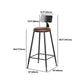 Juego de mesa de Bar Industrial de 1/6/9/11 piezas, mesa de mostrador rectangular de madera de pino con taburetes