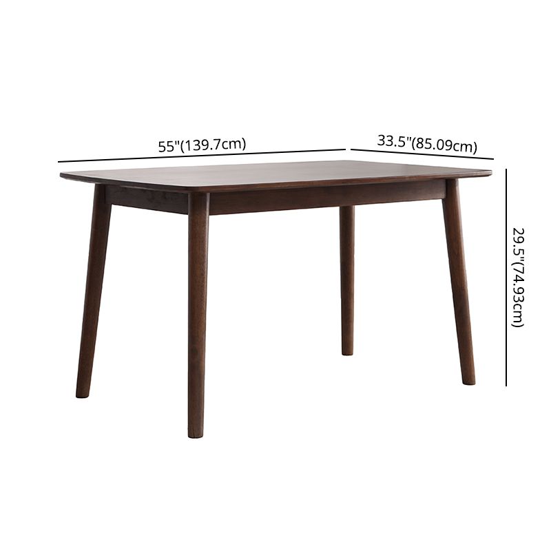 Contemporary Solid Wood Rectangle Shape Dining Furniture 4 Wood Legs Formal for Dining Furniture Clearhalo 'Dining Room Sets' 'Dining Tables & Seating' 'dining_room_set' 'furn' 'furn_dining_room_set' 'Furniture' 'furniture_dining_room_set' 'Kitchen & Dining Furniture' 'kitchen&dining_furn' 'kitchen' 1200x1200_f5499099-f55b-40b2-80f6-8eb1f31a01de