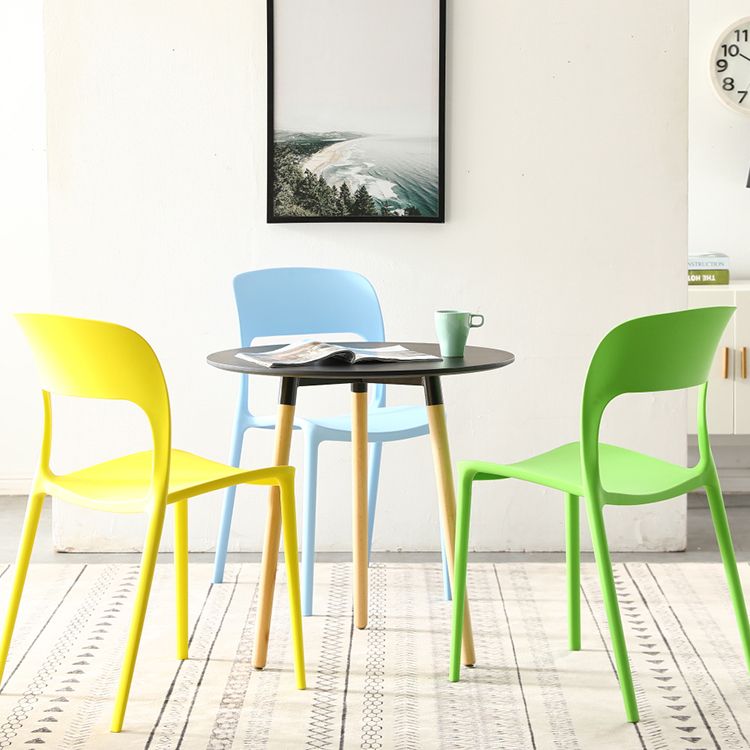 Contemporary Plastic Dining Room Chairs Open Back Dining Side Chair for Restaurant Use Clearhalo ' kitchen&dining_furn' 'Dining Chairs' 'Dining Tables & Seating' 'dining_chair' 'furn' 'furn_dining_chair' 'Furniture' 'furniture_dining_chair' 'Kitchen & Dining Furniture' 'kitchen' 1200x1200_f54cbbe6-4bee-43e0-96e3-67d77052731d