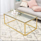 Contemporary Rectangular Glass Frame Base Coffee Cocktail Table Clearhalo 'Coffee & Accent Tables' 'Coffee Tables' 'coffee_tables' 'furn' 'furn_coffee_tables' 'Furniture' 'furniture_coffee_tables' 'Living Room Furniture' 1200x1200_f54e1913-ffec-448e-aca8-9203e6d4dbe5
