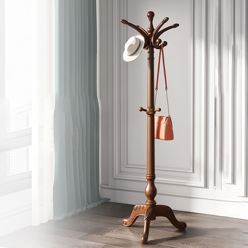 Solid Wood Entry Coat Rack Traditional Style Simple Living Room Floor Coat Hanger Clearhalo 'Entry & Mudroom Furniture' 'furn' 'furn_hall_tree_coat_racks' 'Furniture' 'Hall Trees & Coat Racks' 'hall_tree_coat_racks' 1200x1200_f54f4135-642a-4316-b993-d22074ed8e4a