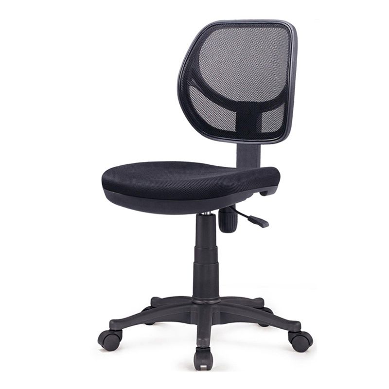 Silver Metal and Black Nylon Modern Conference Chair Mid-Back Conference Chair Clearhalo 'Furniture' 'furniture_office_chair' 'Office Chairs' 'Office Furniture' 'office_chair' 1200x1200_f54fead3-aa24-4425-97c7-49807d9f6b39
