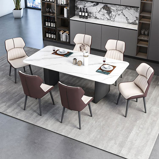 Modern 1/2/5/7 Pieces Dining Set Sintered Stone Kitchen Furniture Set /Separate Items Clearhalo 'Dining Room Sets' 'Dining Tables & Seating' 'dining_room_set' 'furn' 'furn_dining_room_set' 'Furniture' 'furniture_dining_room_set' 'Kitchen & Dining Furniture' 'kitchen&dining_furn' 'kitchen' 1200x1200_f551322c-da24-41e6-a8b2-22bcbca339e5