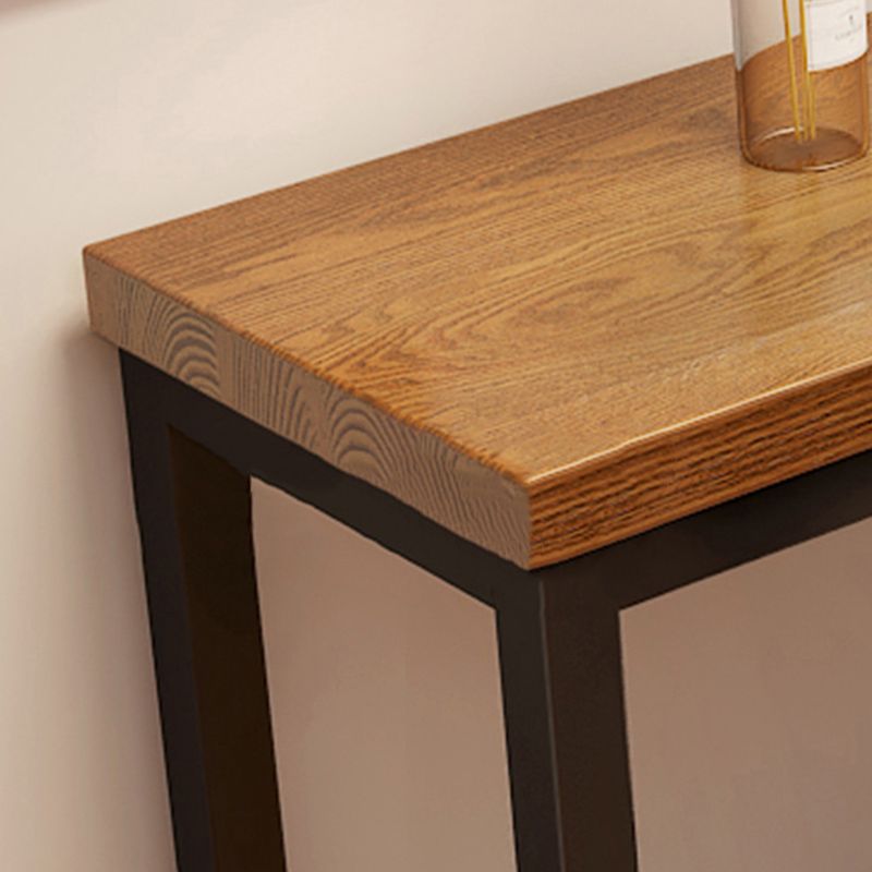 Bruine kleur rechthoek balktafel industriële stijl massieve houten barkruktafel